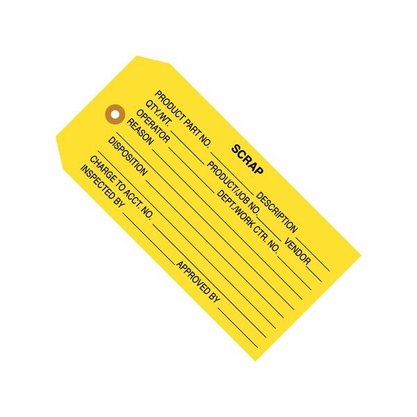 Bsc Preferred 4 3/4 x 2-3/8'' - ''Scrap'' Inspection Tags, 1000PK BUY00030028 - main